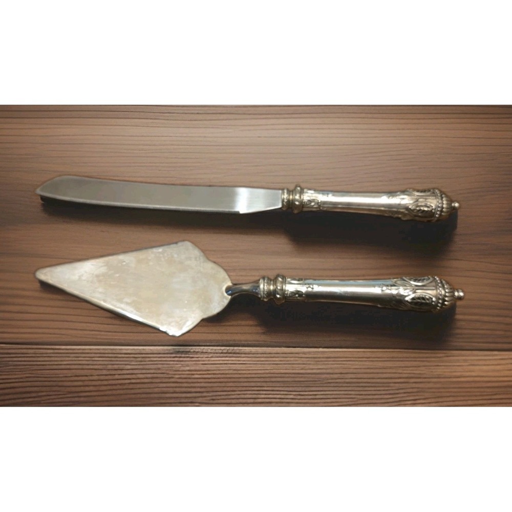 Vintage Godinger Silver Art Co Silver Plate Cake Pie Serving Set Knife & Spatula